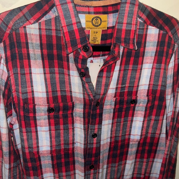 Urban outfitters stapleford washed flannel red size small nwt - Picture 1 of 1